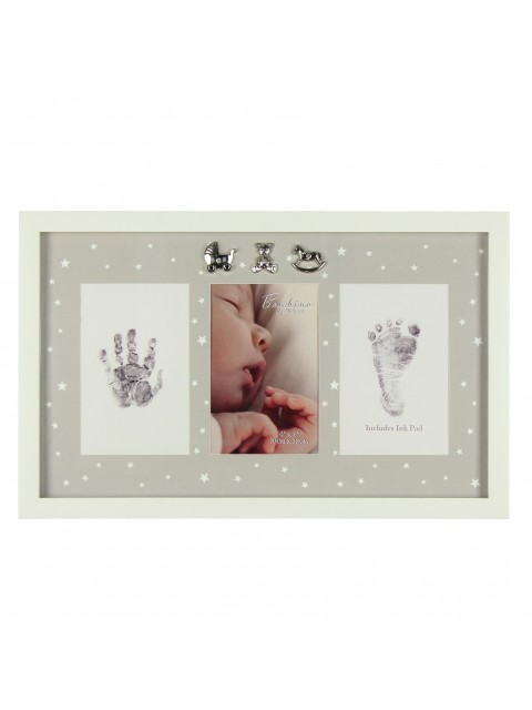 Bambino MDF Photo Frame Hand/Foot Print & Ink Pad